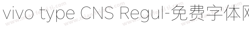 vivo type CNS Regul字体转换